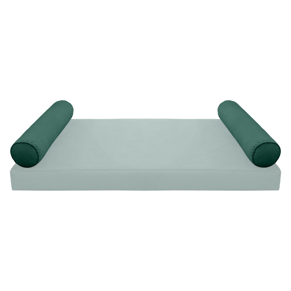 STYLE V5 - Velvet Indoor Daybed Bolster Pillow Cushion |COVERS ONLY|