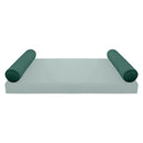 STYLE V5 - Velvet Indoor Daybed Bolster Pillow Cushion |COVERS ONLY|