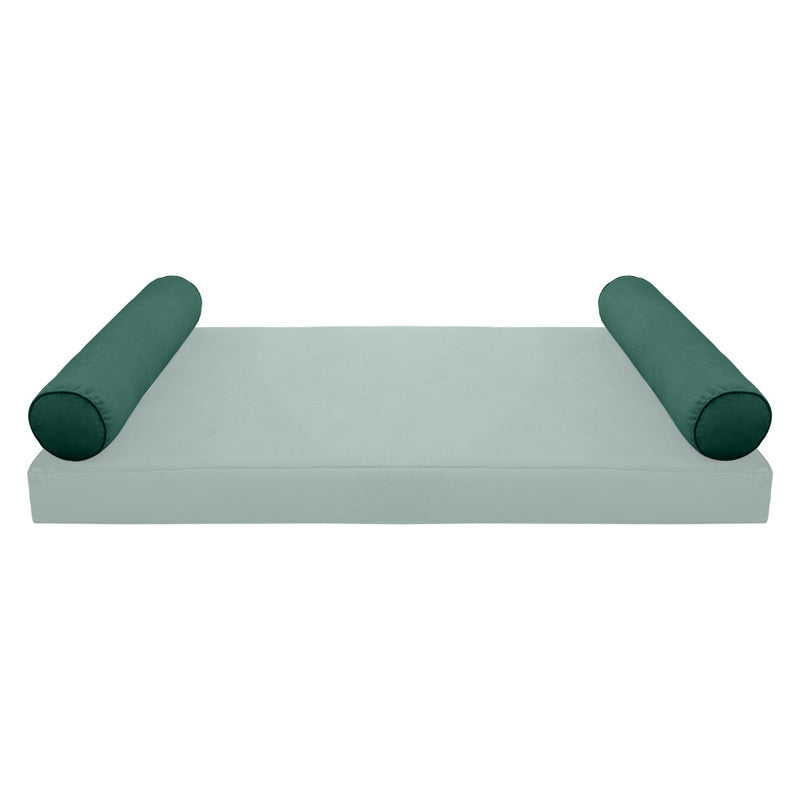 STYLE V5 - Velvet Indoor Daybed Bolster Pillow Cushion |COVERS ONLY|