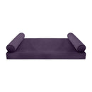 STYLE V5 - Velvet Indoor Daybed Mattress Bolster Pillow |COVERS ONLY|