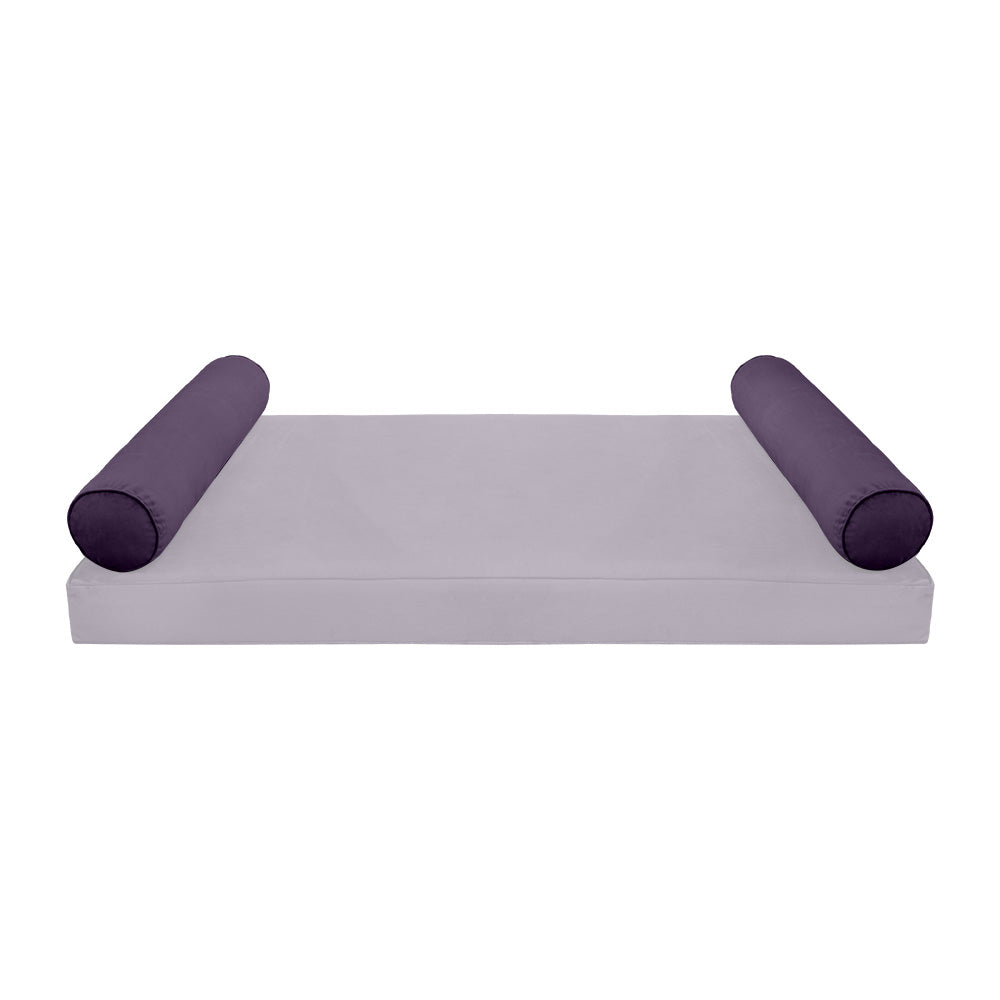 STYLE V5 - Velvet Indoor Daybed Bolster Pillow Cushion |COVERS ONLY|