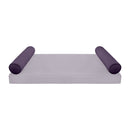 STYLE V5 - Velvet Indoor Daybed Bolster Pillow Cushion |COVERS ONLY|