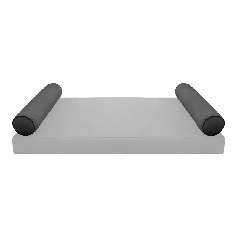 STYLE V5 - Velvet Indoor Daybed Bolster Pillow Cushion |COVERS ONLY|