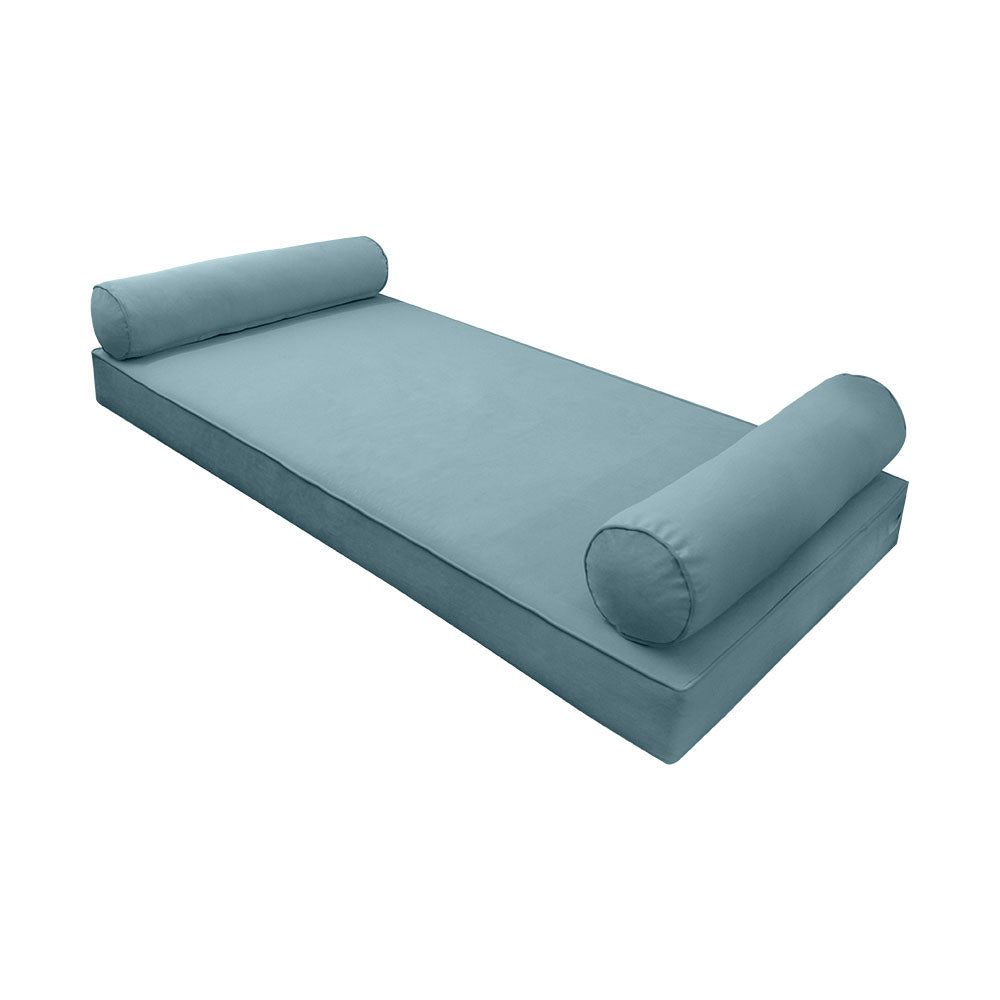 STYLE V5 - Velvet Indoor Daybed Mattress Bolster Pillow |COVERS ONLY|