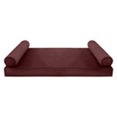 STYLE V5 - Velvet Indoor Daybed Mattress Bolster Pillow |COVERS ONLY|