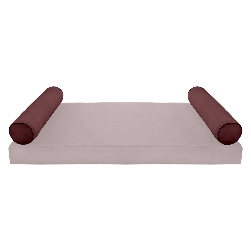 STYLE V5 - Velvet Indoor Daybed Bolster Pillow Cushion |COVERS ONLY|