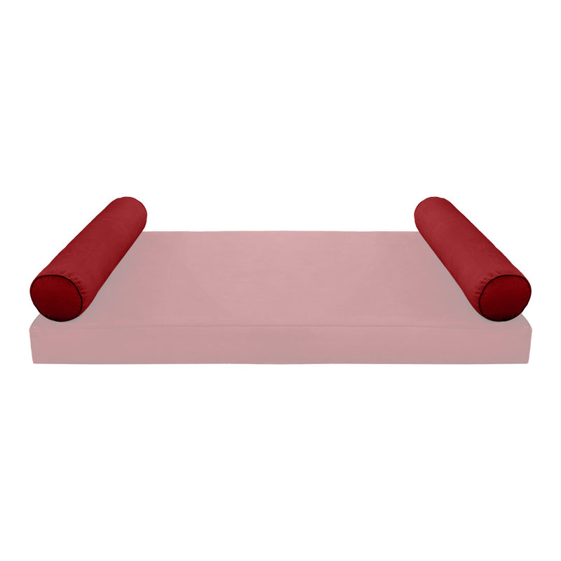 STYLE V5 - Velvet Indoor Daybed Bolster Pillow Cushion |COVERS ONLY|