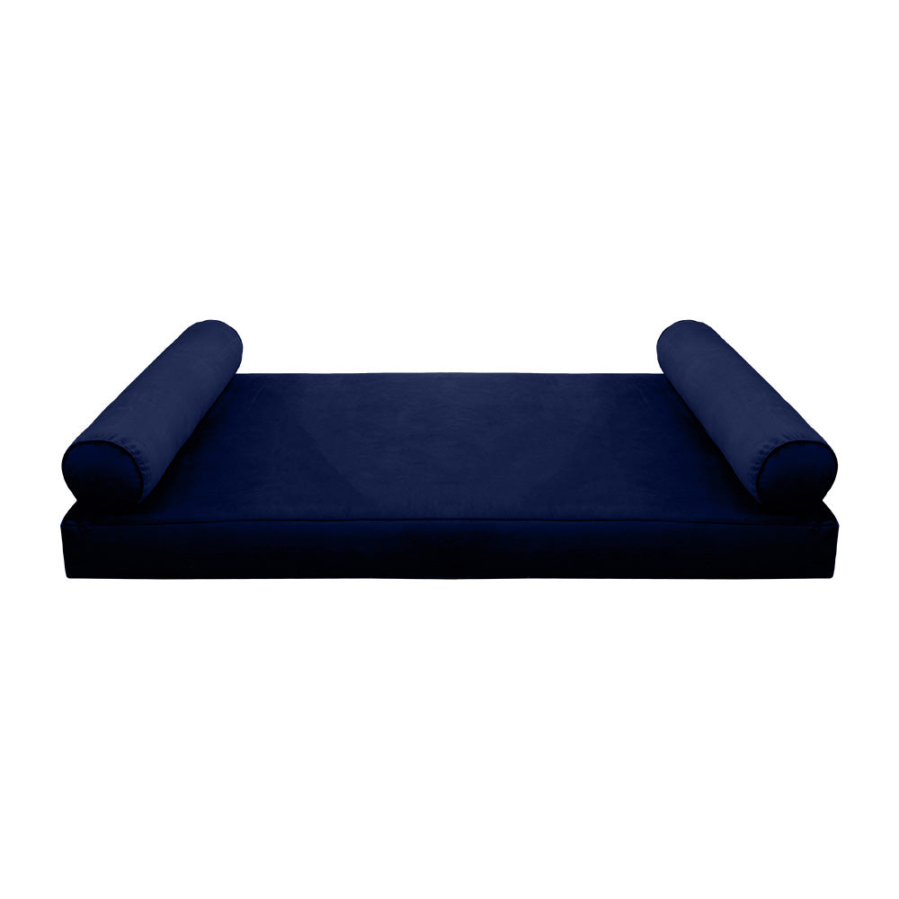 STYLE V5 - Velvet Indoor Daybed Mattress Bolster Pillow |COVERS ONLY|