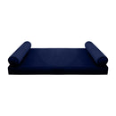 STYLE V5 - Velvet Indoor Daybed Mattress Bolster Pillow |COVERS ONLY|