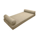 STYLE V5 - Velvet Indoor Daybed Mattress Bolster Cushion Pillow Complete Set