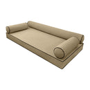 STYLE V6 - Velvet Indoor Daybed Mattress Bolster Pillow |COVERS ONLY|