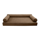 STYLE V6 - Velvet Indoor Daybed Mattress Bolster Cushion Pillow Complete Set