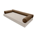 STYLE V6 - Velvet Indoor Daybed Bolster Pillow Cushion |COVERS ONLY|