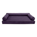 STYLE V6 - Velvet Indoor Daybed Mattress Bolster Pillow |COVERS ONLY|