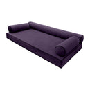 STYLE V6 - Velvet Indoor Daybed Mattress Bolster Pillow |COVERS ONLY|