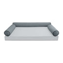 STYLE V6 - Velvet Indoor Daybed Bolster Pillow Cushion |COVERS ONLY|