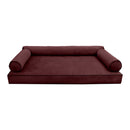 STYLE V6 - Velvet Indoor Daybed Mattress Bolster Pillow |COVERS ONLY|
