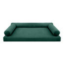 STYLE V6 - Velvet Indoor Daybed Mattress Bolster Pillow |COVERS ONLY|