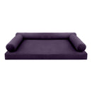 STYLE V6 - Velvet Indoor Daybed Mattress Bolster Pillow |COVERS ONLY|