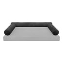 STYLE V6 - Velvet Indoor Daybed Bolster Pillow Cushion |COVERS ONLY|