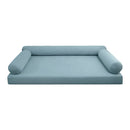 STYLE V6 - Velvet Indoor Daybed Mattress Bolster Cushion Pillow Complete Set