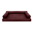 STYLE V6 - Velvet Indoor Daybed Mattress Bolster Pillow |COVERS ONLY|