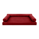 STYLE V6 - Velvet Indoor Daybed Mattress Bolster Pillow |COVERS ONLY|