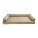 STYLE V6 - Velvet Indoor Daybed Mattress Bolster Cushion Pillow Complete Set