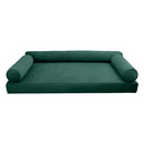STYLE V6 - Velvet Indoor Daybed Mattress Bolster Pillow |COVERS ONLY|