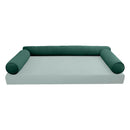 STYLE V6 - Velvet Indoor Daybed Bolster Pillow Cushion |COVERS ONLY|