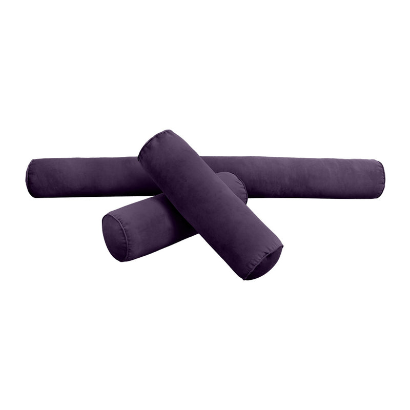 STYLE V6 - Velvet Indoor Daybed Mattress Bolster Cushion Pillow Complete Set