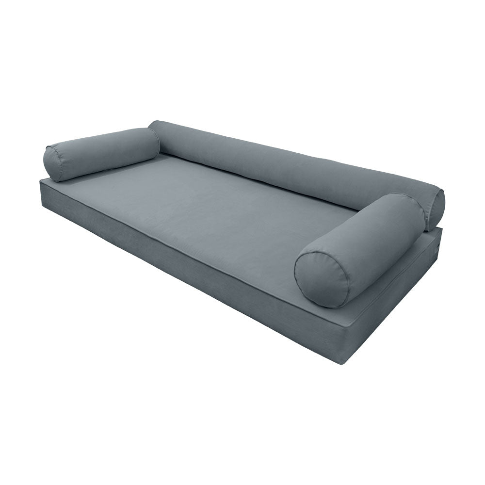 STYLE V6 - Velvet Indoor Daybed Mattress Bolster Pillow |COVERS ONLY|