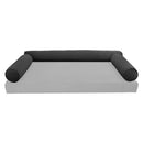 STYLE V6 - Velvet Indoor Daybed Bolster Pillow Cushion |COVERS ONLY|