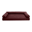 STYLE V6 - Velvet Indoor Daybed Mattress Bolster Pillow |COVERS ONLY|