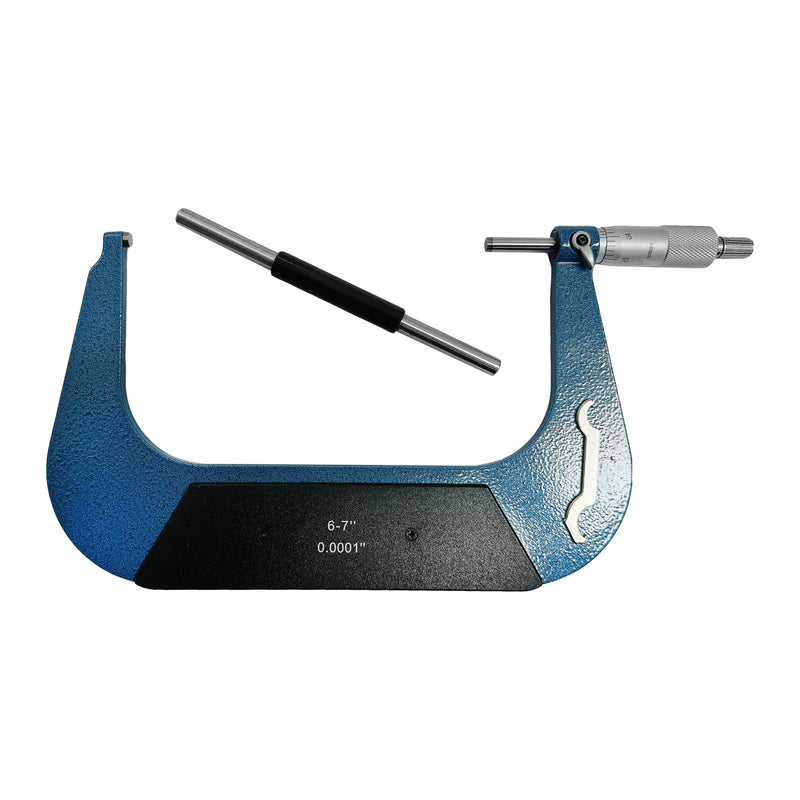6-7'' Outside Micrometer 0.0001'' Graduation Solid Metal Frame Micrometer