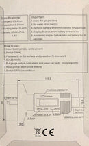 0-1'' Digital Depth Gage Tread Gage Inch Metric Gauge .0005'' Tire Tread