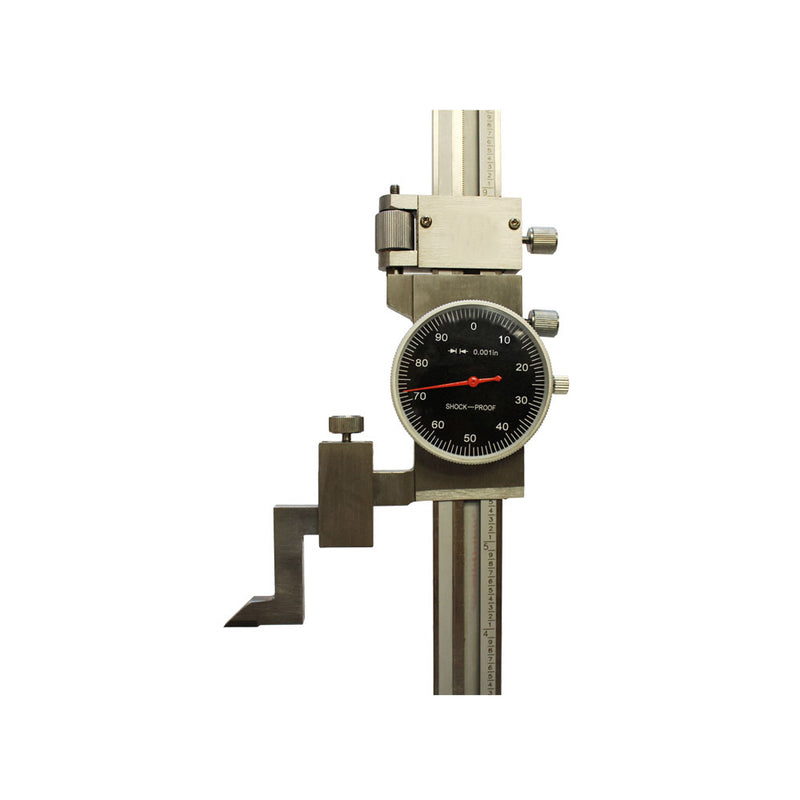 12'' Dial Height Gage BLACK DIAL FACE Shockproof 8'' X 0.001'' Dial Height Gage