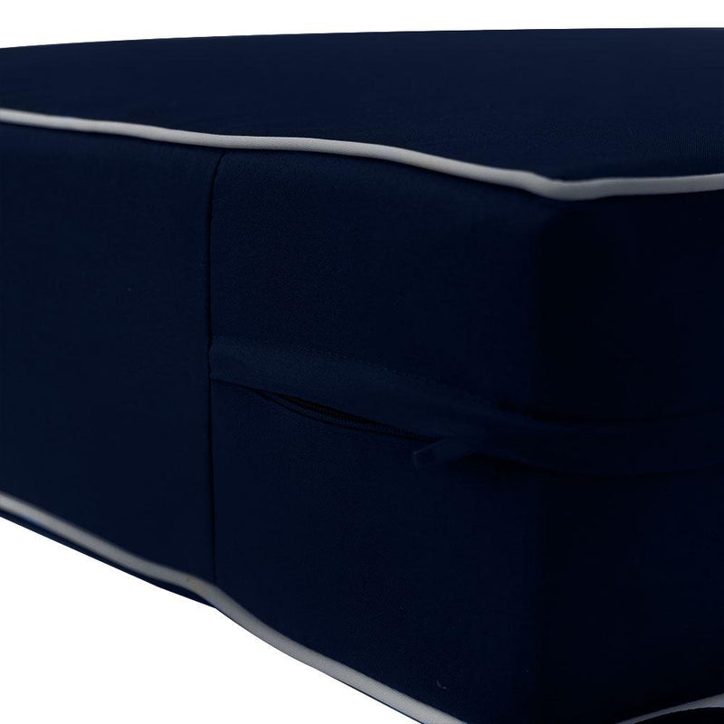 Medium Size 24"x26"x6" Outdoor Deep Seat Cushion, Water Repellent, Patio Deep Seat Backrest Cushion Insert & Cover Set