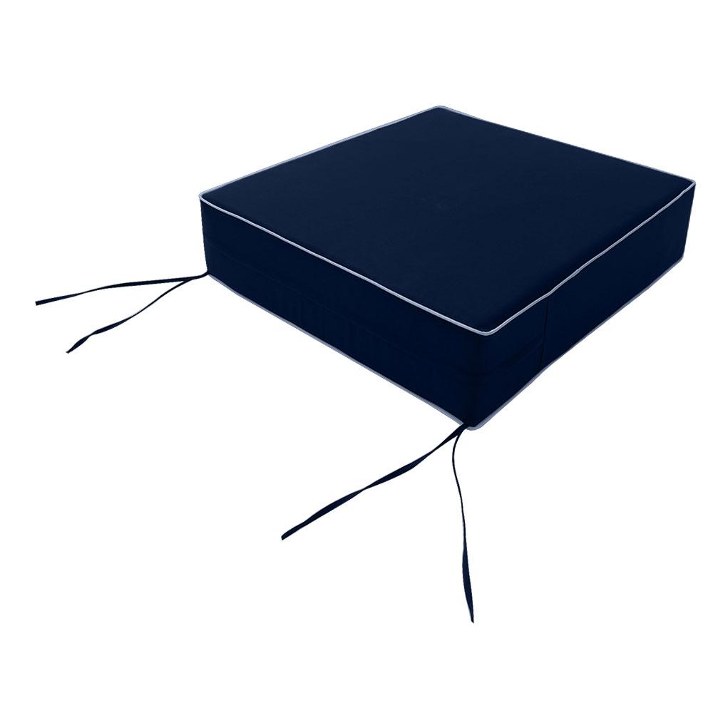 Small Size 23"x24"x6" Outdoor Deep Seat Cushion, Water Repellent, Patio Deep Seat Backrest Cushion Insert & Cover Set