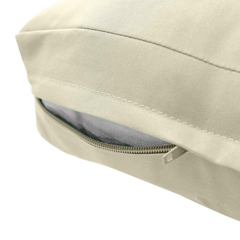 Medium Size 24"x26"x6" Outdoor Deep Seat Cushion, Water Repellent, Patio Deep Seat Backrest Cushion Insert & Cover Set