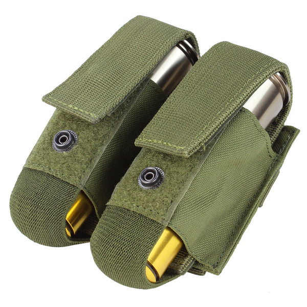 Condor Double 40mm Tactical MOLLE PALS Grenade Pouch Holster Case Shell Pouch-OD GREEN