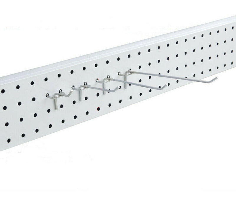 2",4",6",8" Long Peg Board Shelving Hooks 1/8" Thick Zinc Steel-PACK 20,PACK 100