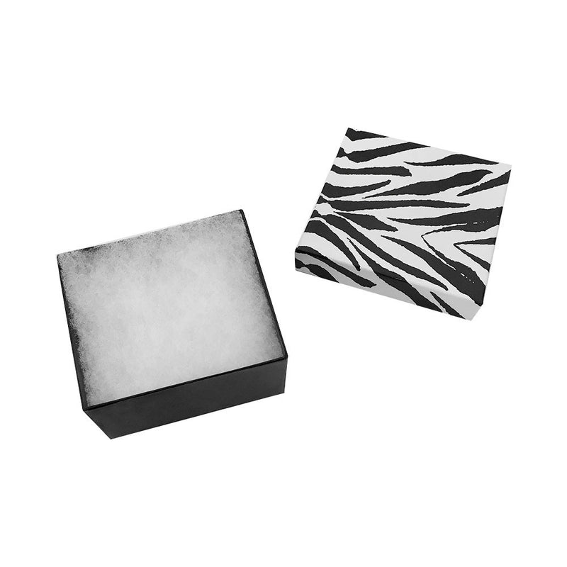 Animal Print Cotton Filled Gift Boxes Jewelry Cardboard Box Jewelry Box