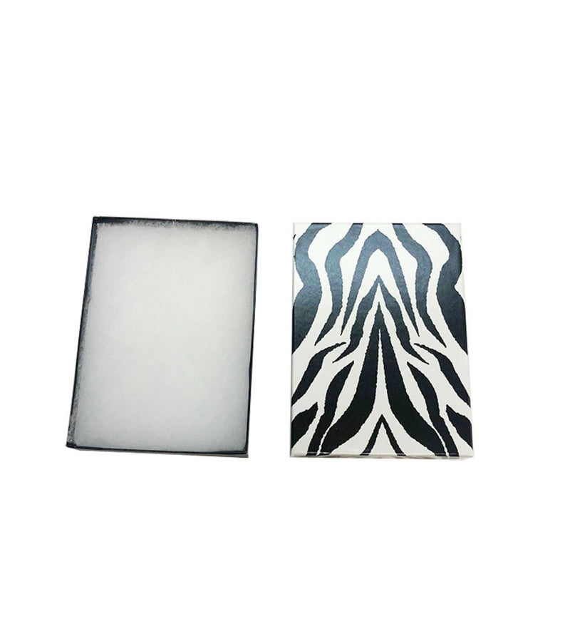 Animal Print Cotton Filled Gift Boxes Jewelry Cardboard Box Jewelry Box