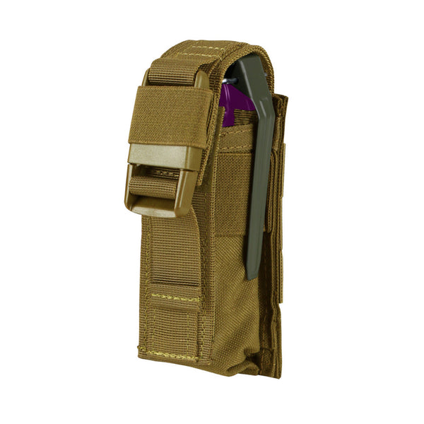 Condor Tactical MOLLE PALS Modular Closed Top Single Flash Bang Utility Pouch - Coyote