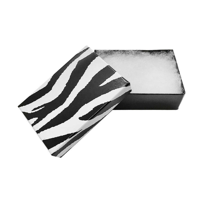 Animal Print Cotton Filled Gift Boxes Jewelry Cardboard Box Jewelry Box