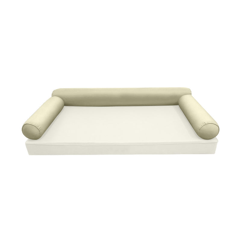 STYLE 6 - Bolster Pillow for Outdoor Indoor Daybed Porch Swing Bed Crib Size | COVERS ONLY |