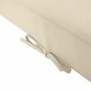 *TIE STRING ISSUE *WRONG POSITION* 2 x Knife Edge Chair Cushion In-Outdoor Polyester 17W x 17D x 3H -AD006