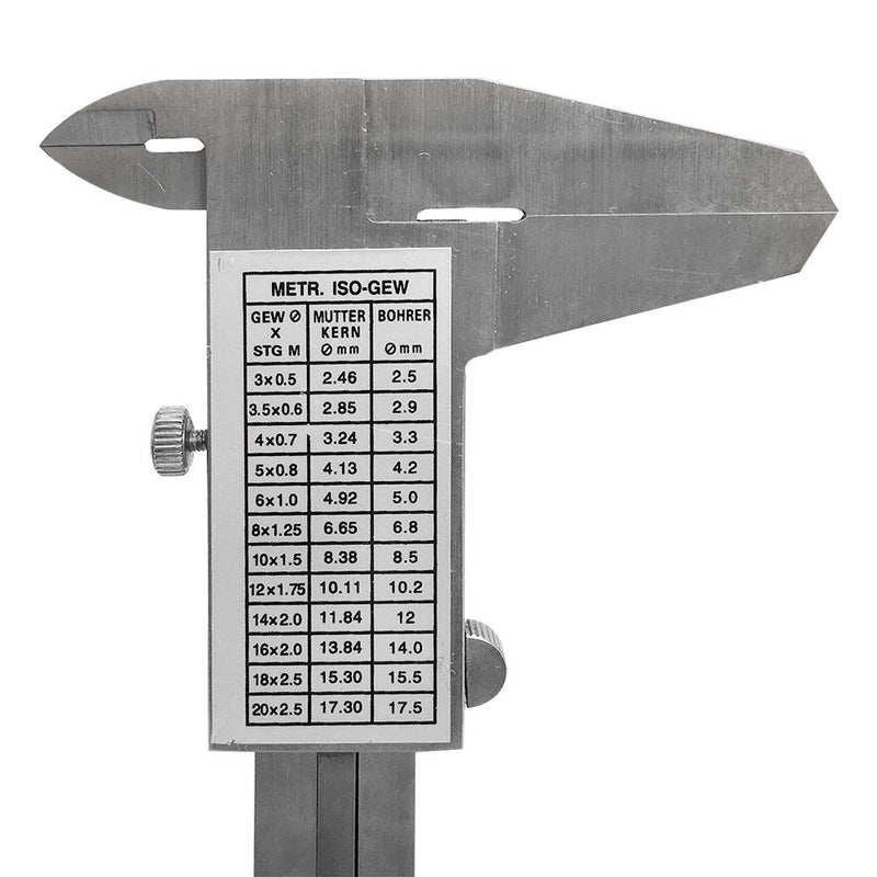 .001"/ .02MM 6" Precision Vernier Caliper Graduation Thumb Lock Hardened SS Steel