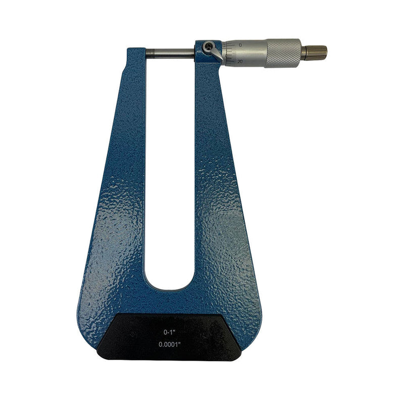 0 - 1'' Precision Deep Throat Vernier Micrometer Carbide 0.0001" 6" Throat Depth